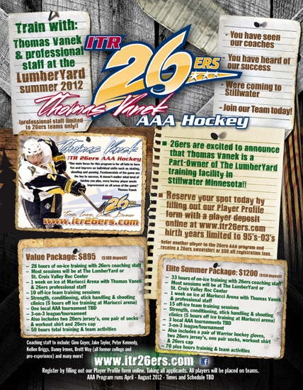 ITR26ers LumberYard Training and AAA Hockey Teams