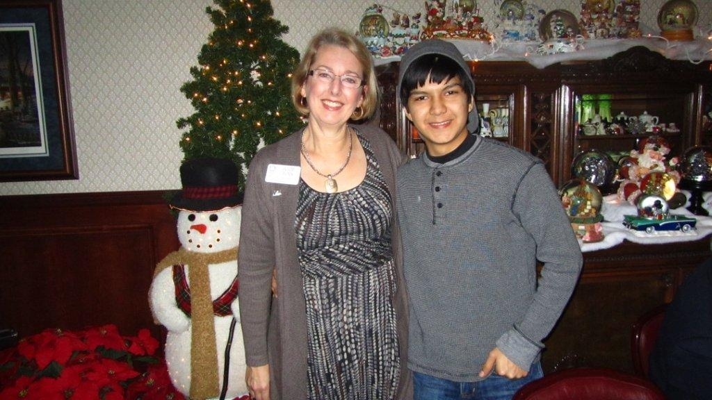 Julie Bunn and Camilo, our exchange student