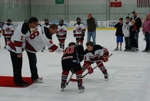 Tomas Holmstrom Drops A Ceremonial Puck