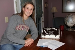 Rachael signing her letter of intent